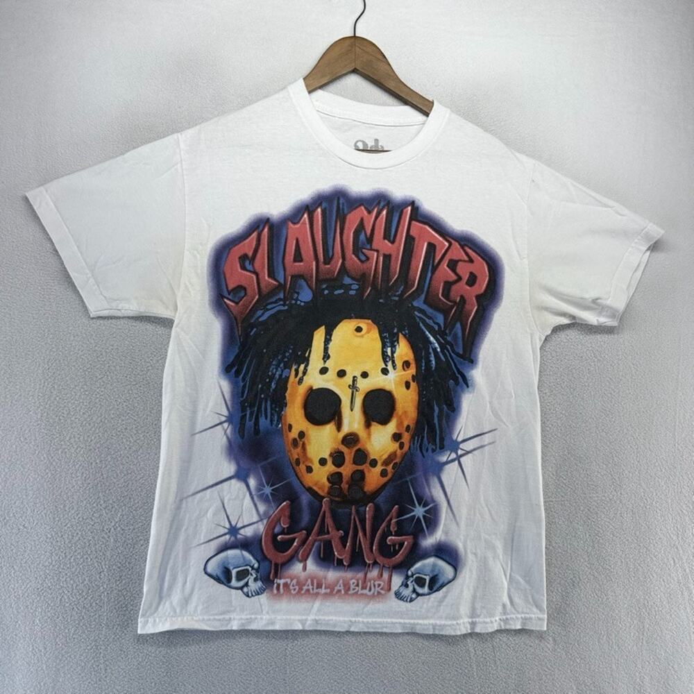21 Savage Shirt mens Large White Graphic White Its All A blur Double Sided merch